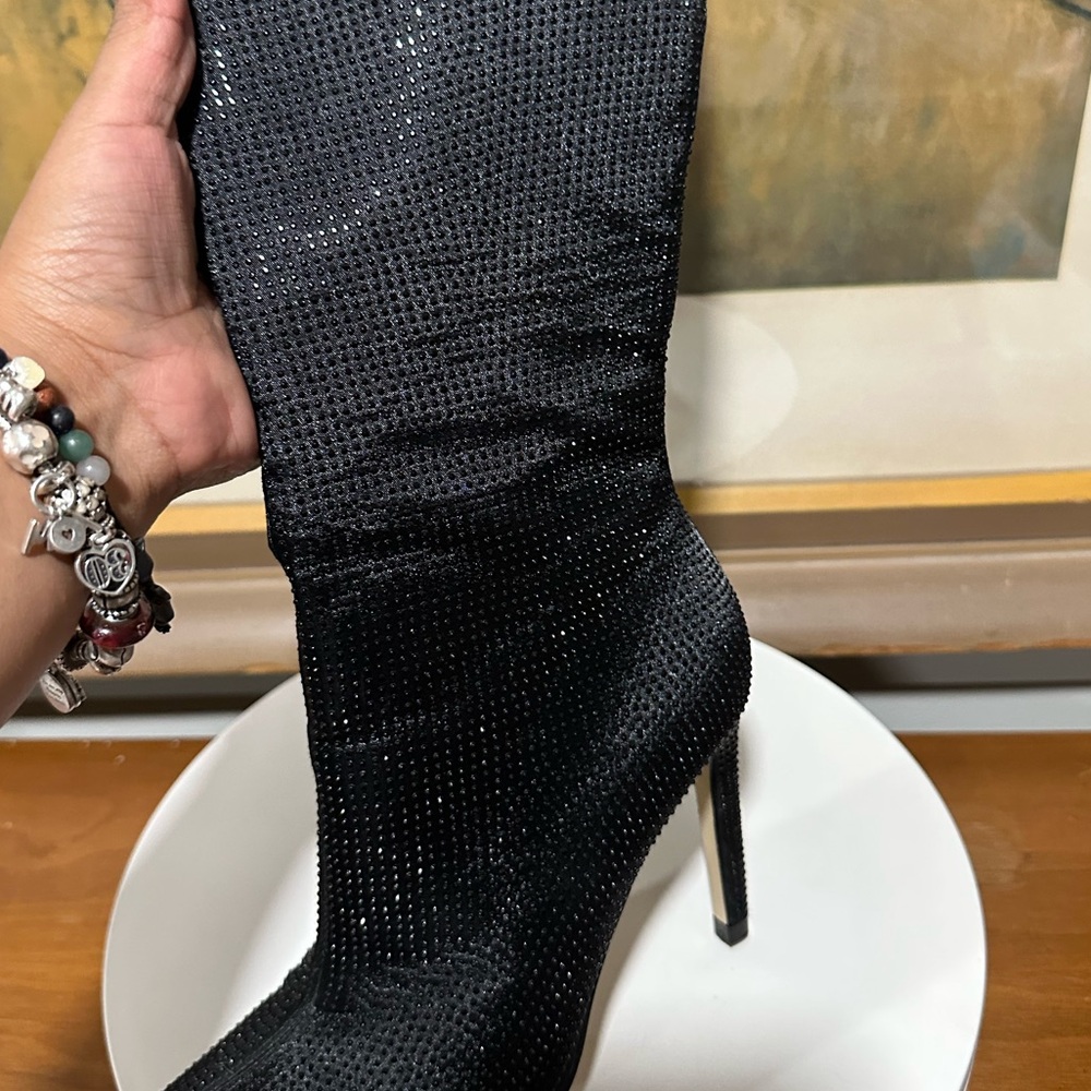 🌸LADY COUTURE🌸 Diamond Black Boot Size: 5 - Picture 13 of 16